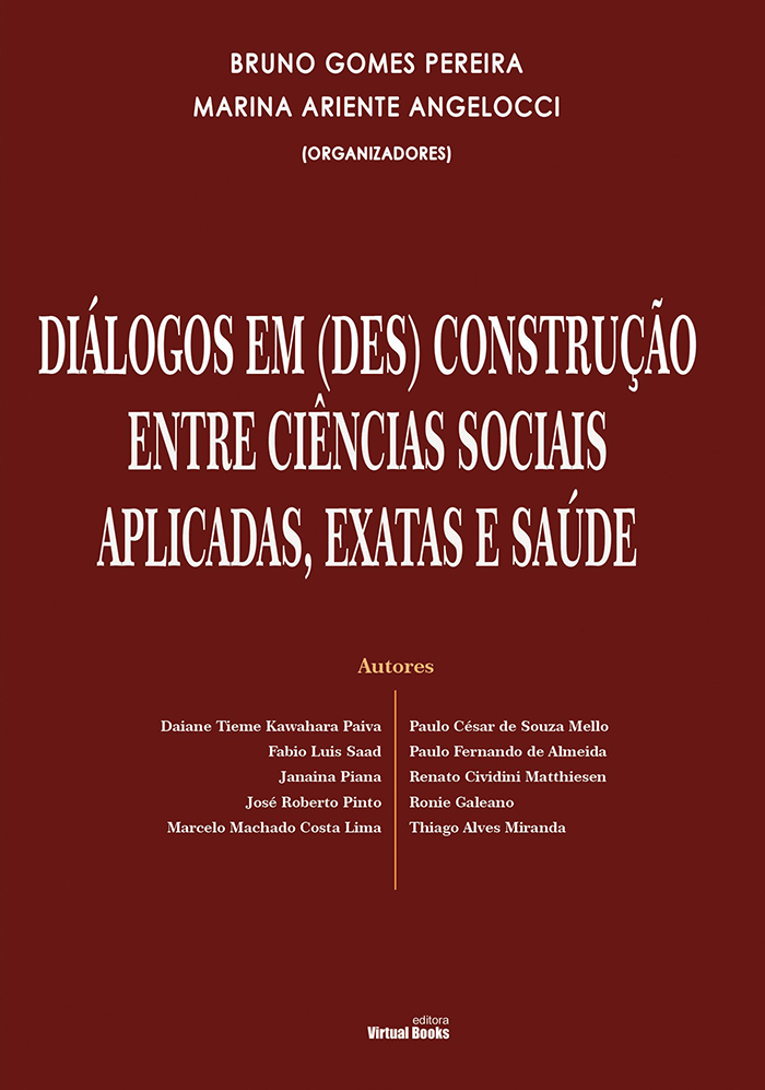 Capa: DIÁLOGOS EM (DES) CONSTRUÇÃO ENTRE CIÊNCIAS SOCIAIS APLICADAS, EXATAS E SAÚDE