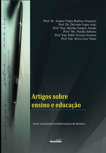 Capa: "Artigos sobre ensino e educação"